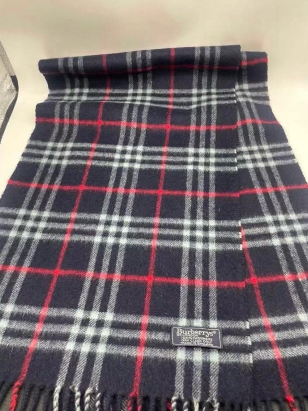 Burberry Wool Scarf. Tag says ‘ Burberrys’ since a vintage one.